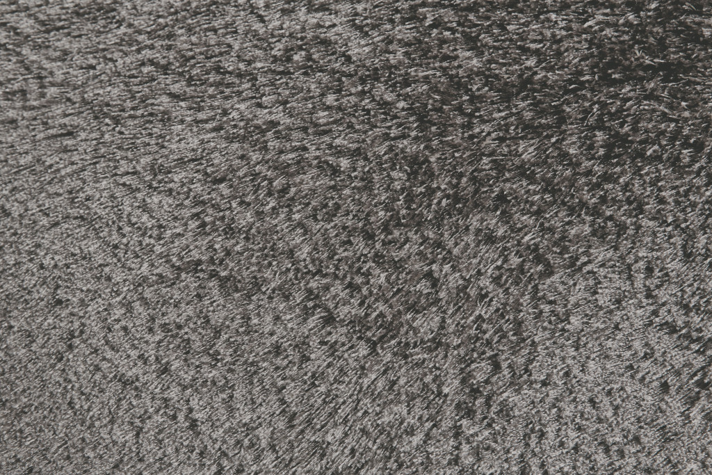 2" X 3" Gray And Black Shag Tufted Handmade Area Rug