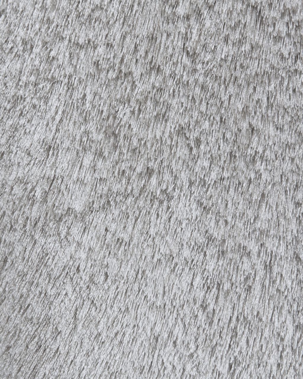 2" X 3" Gray And Silver Shag Tufted Handmade Area Rug