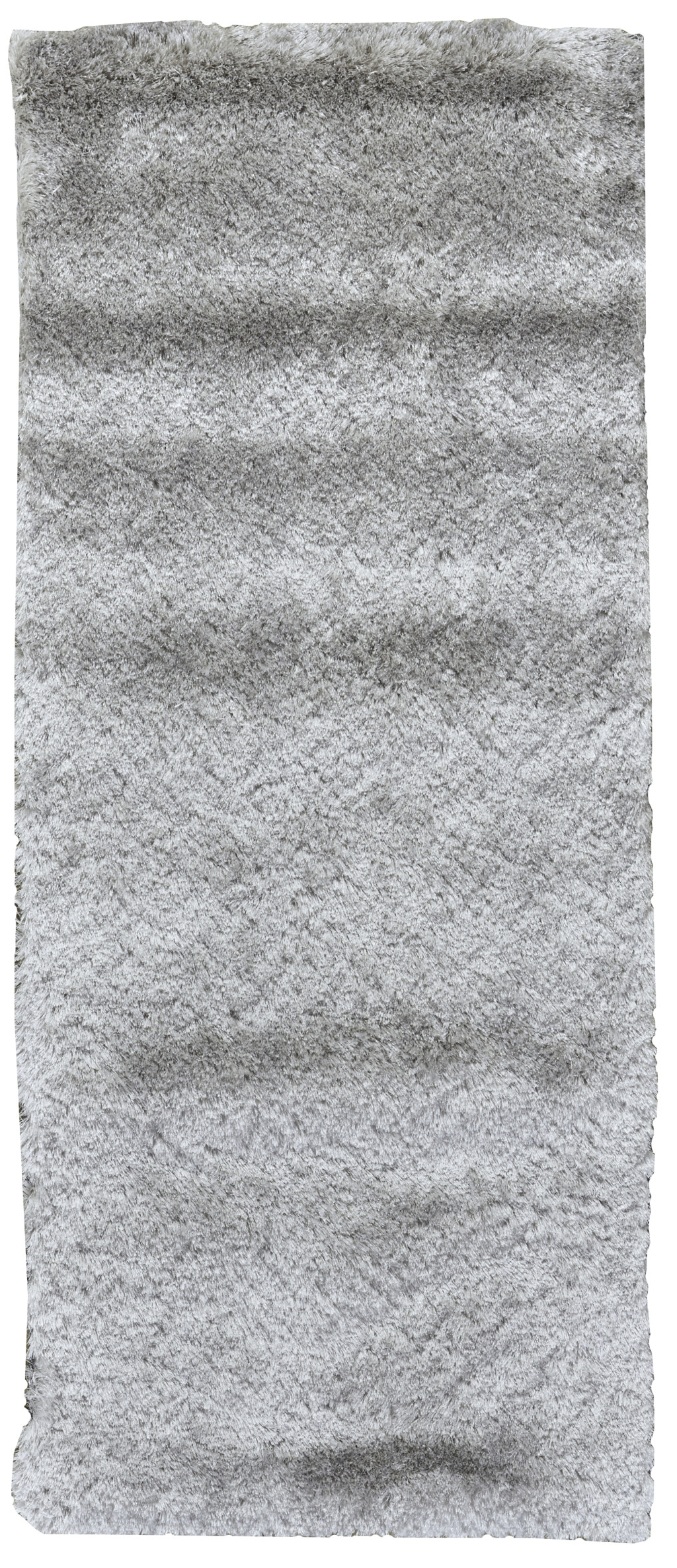 6" Gray Shag Hand Tufted Runner Rug