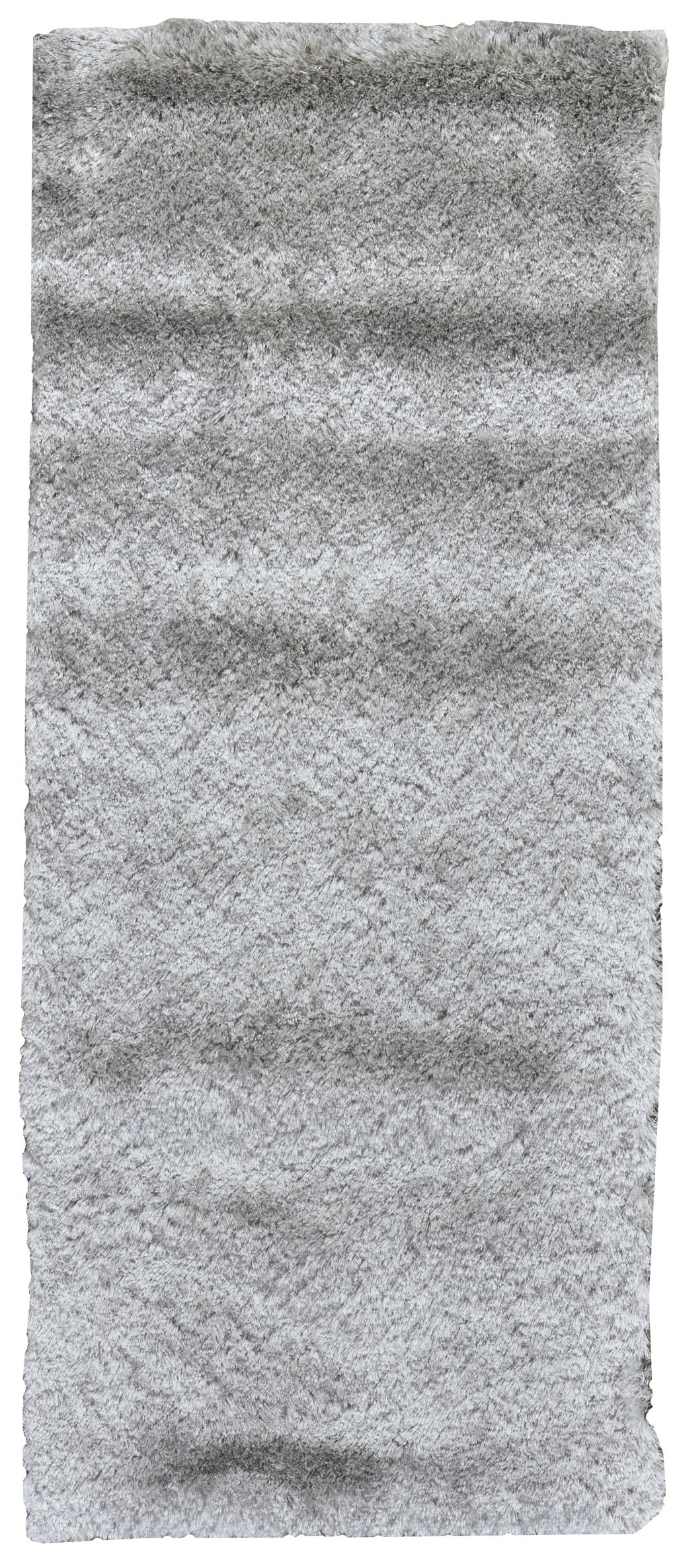 6" Gray Shag Hand Tufted Runner Rug