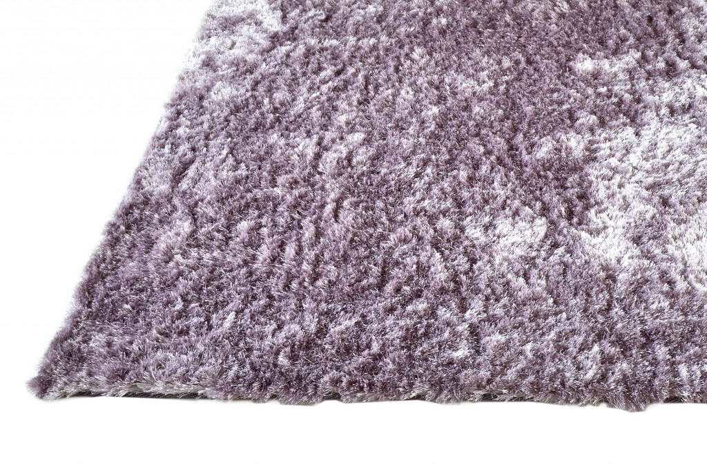 8" X 10" Purple Shag Tufted Handmade Area Rug