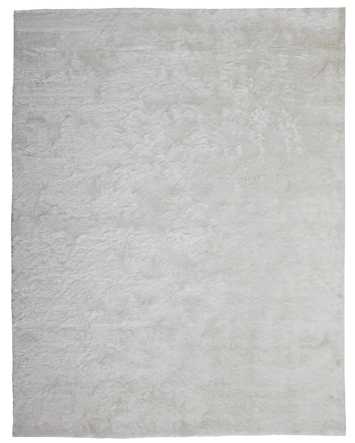 2' X 3' White Shag Tufted Handmade Area Rug-511010-1