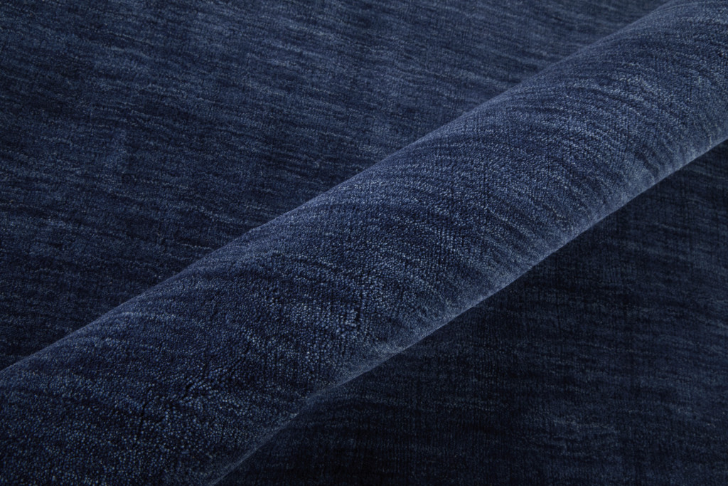 4" X 6" Blue Wool Hand Woven Area Rug