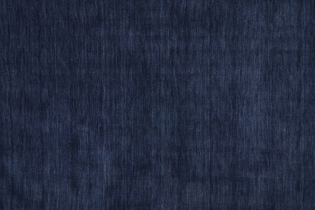 8" Blue Round Wool Hand Woven Area Rug