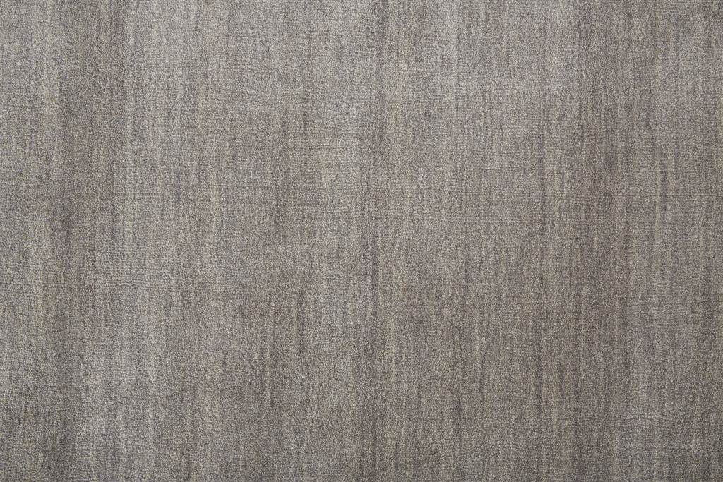 8" X 11" Gray and Ivory Wool Hand Woven Area Rug