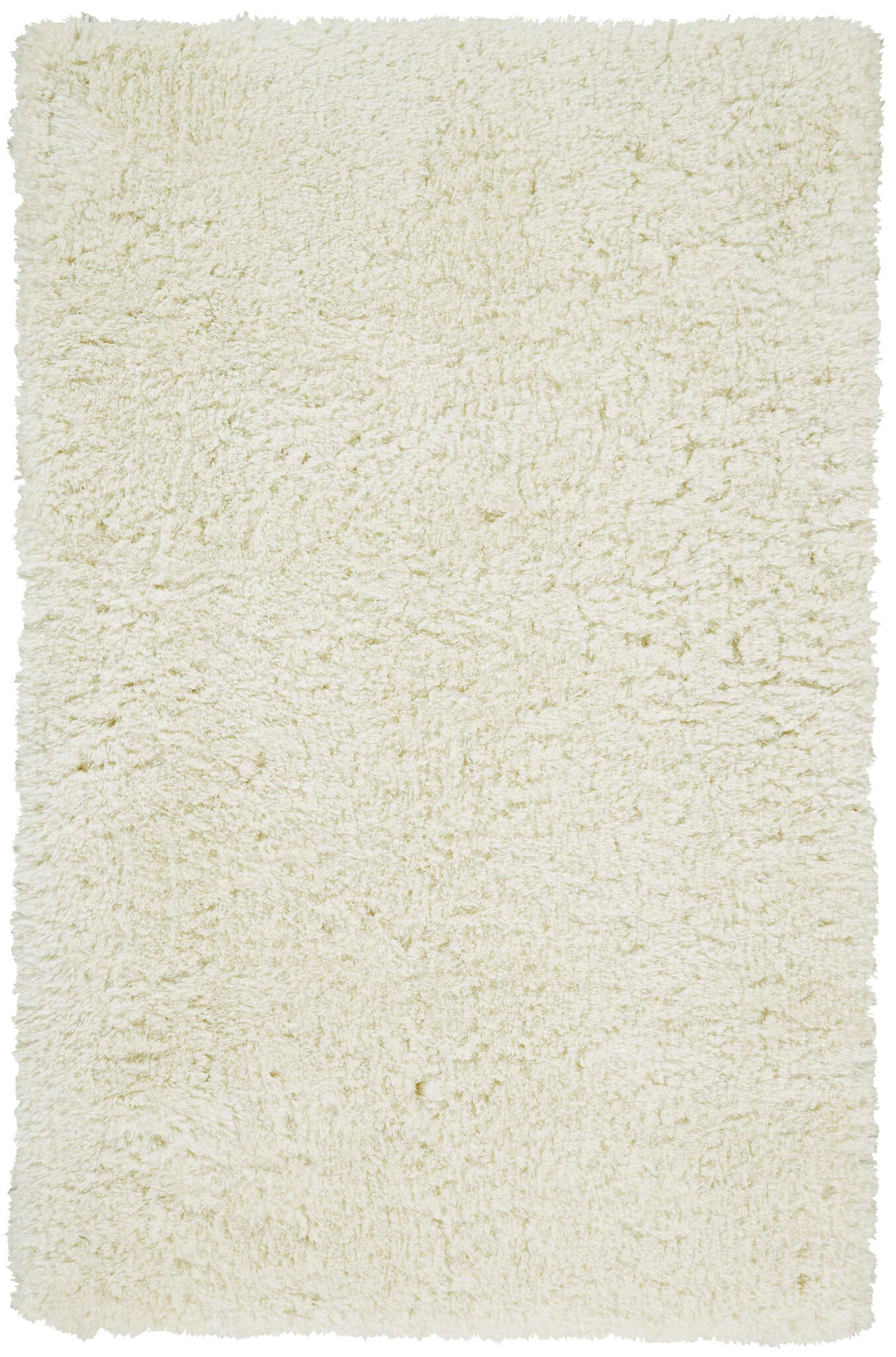 2' X 3' Ivory And White Shag Tufted Handmade Stain Resistant Area Rug-511128-1