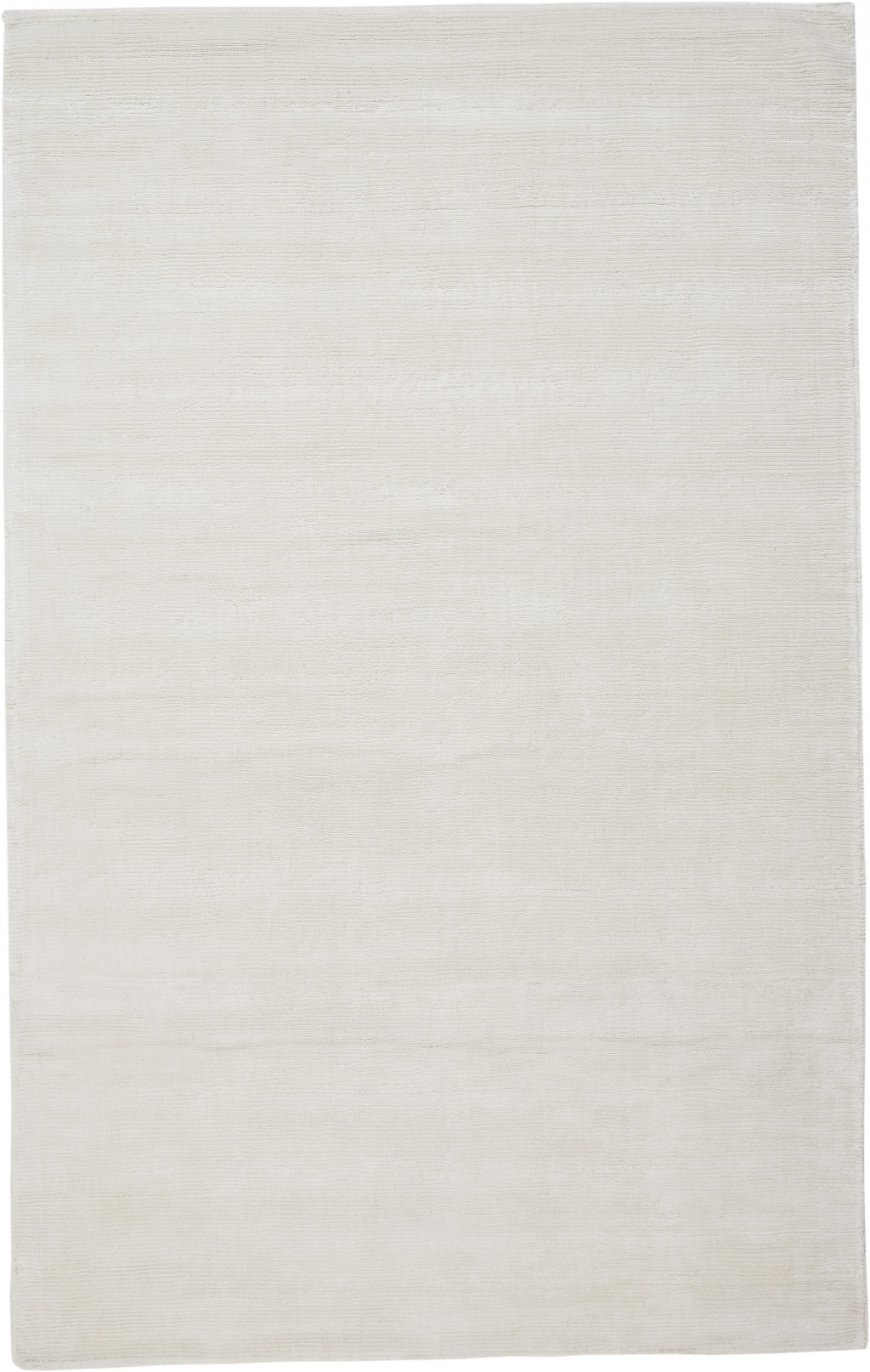 5 X 8 White Hand Woven Distressed Area Rug