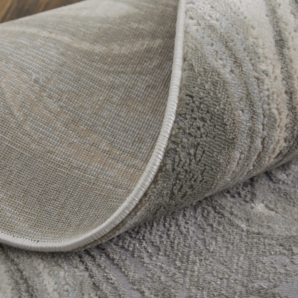 5" X 8" Gray Abstract Area Rug