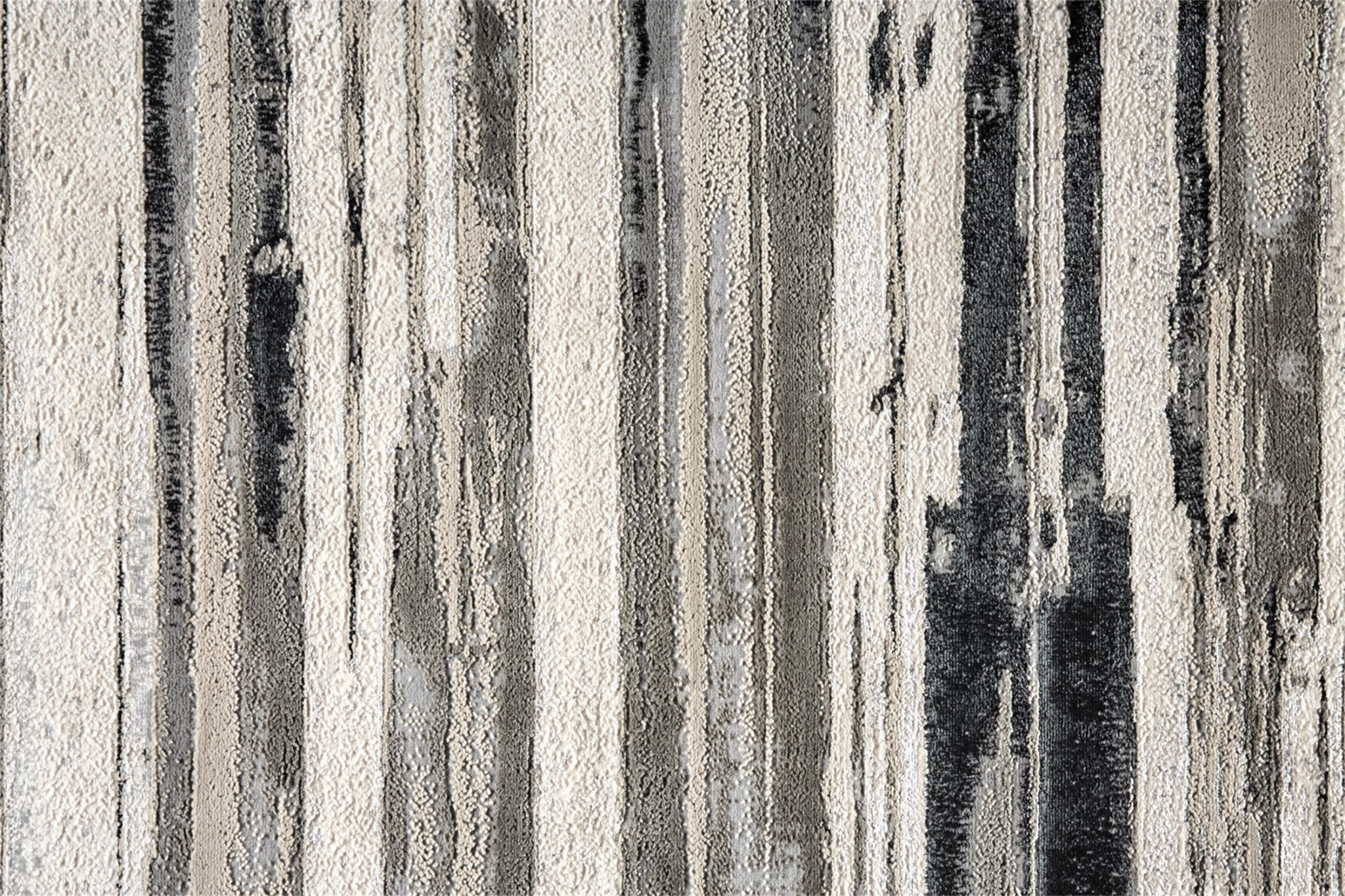 5" X 8" Black and Silver Abstract Non Skid Area Rug