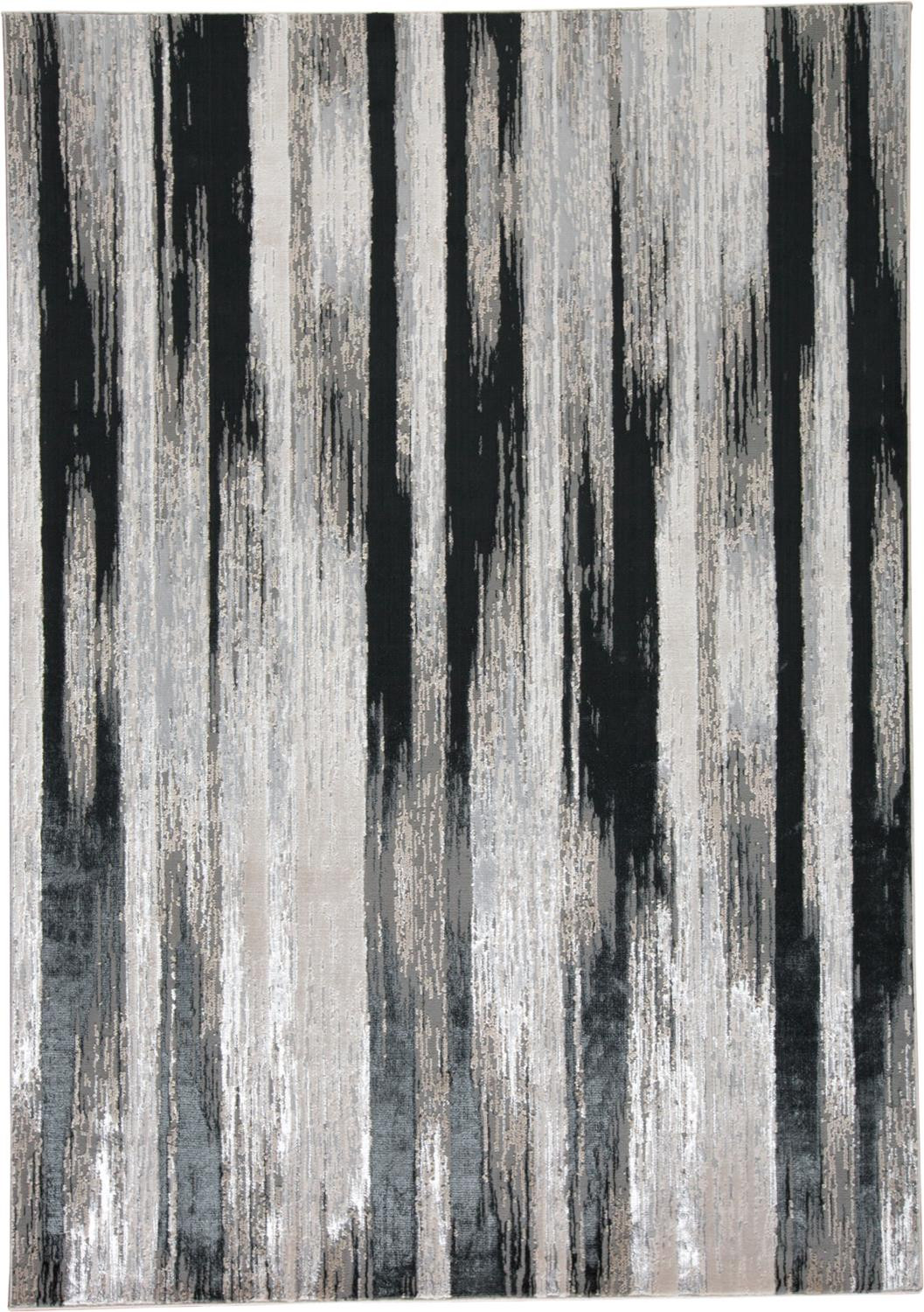 10' x 13' Beige and Black Abstract Power Loom Area Rug-511560-1