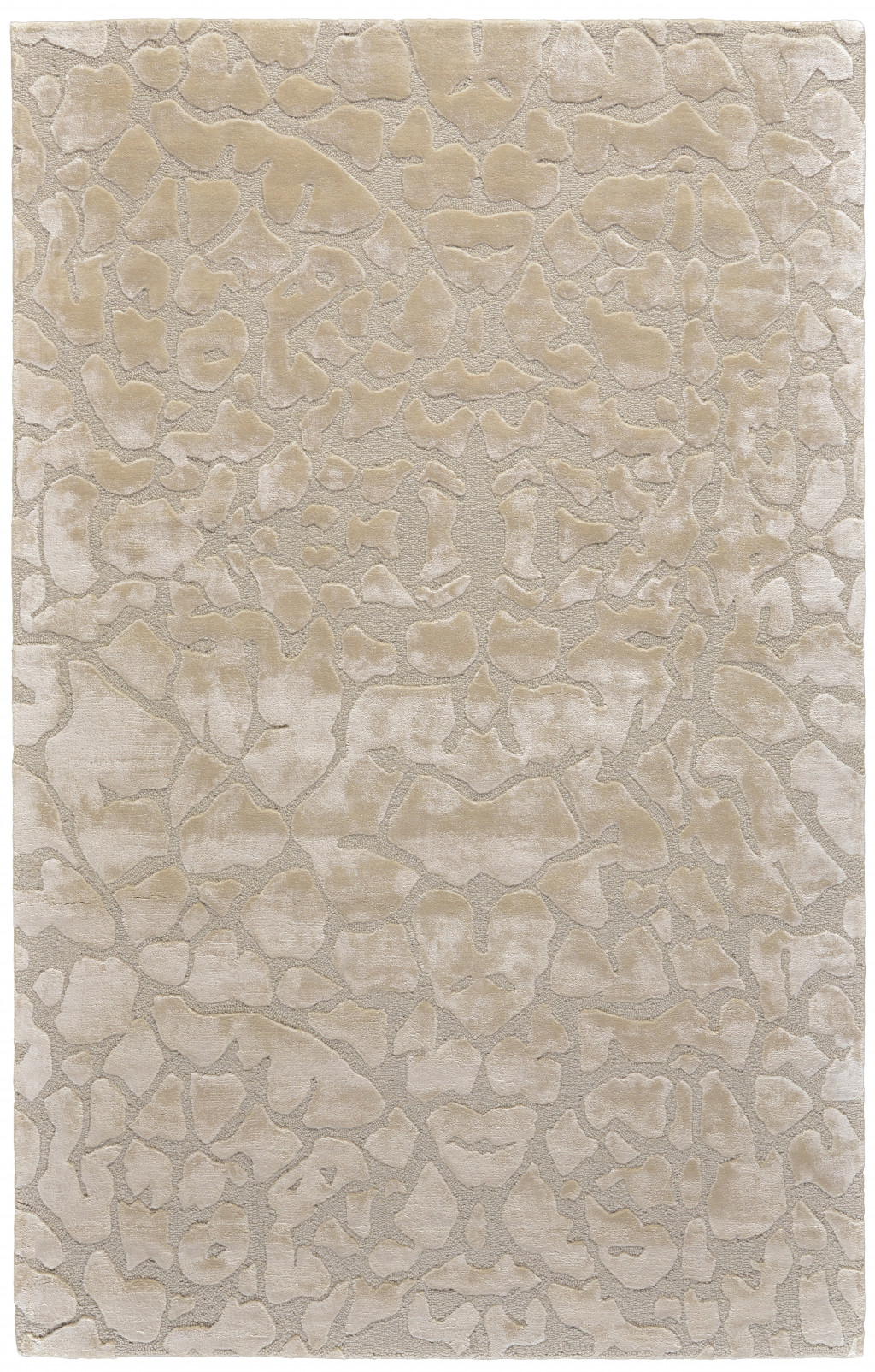 4 X 6 Ivory Taupe And Tan Abstract Tufted Handmade Area Rug