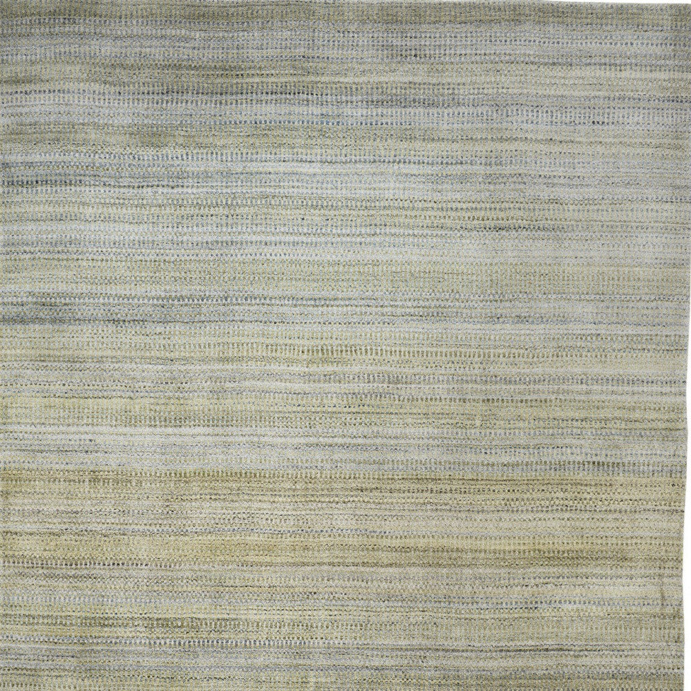 5" X 8" Blue and Green Ombre Hand Woven Area Rug