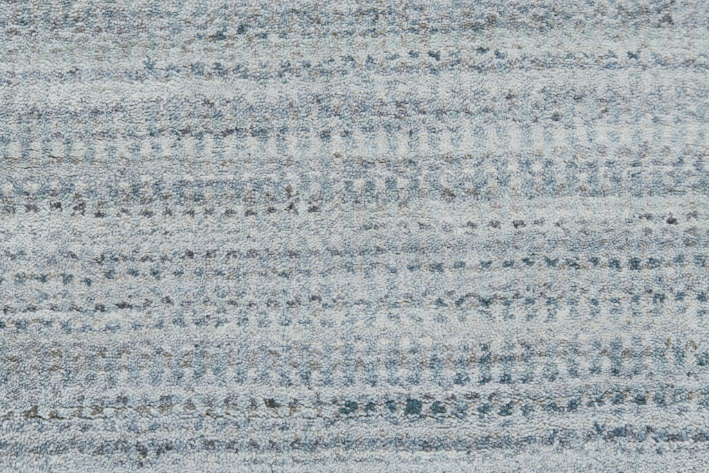 5" X 8" Blue and Gray Ombre Hand Woven Area Rug