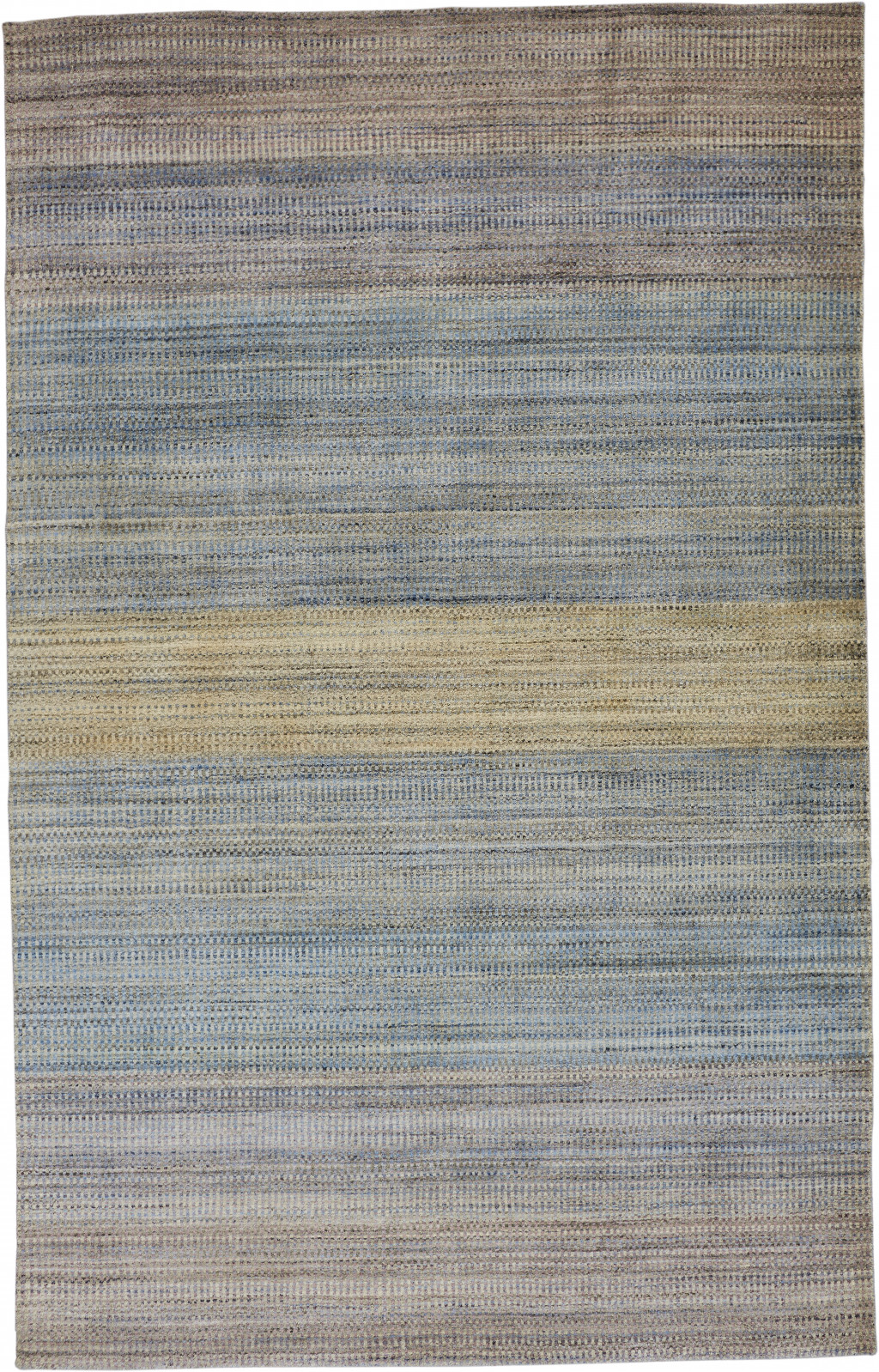 5" X 8" Blue Purple And Tan Ombre Hand Woven Area Rug