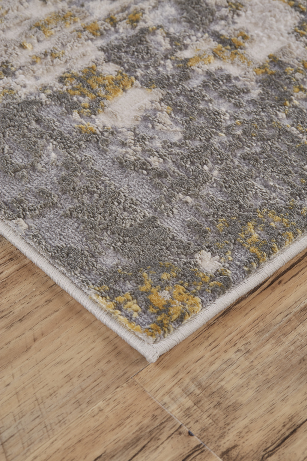 7" X 10" Gray Abstract Area Rug