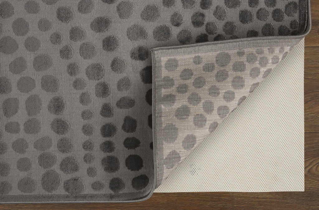 7" X 10" Gray Abstract Non Skid Area Rug