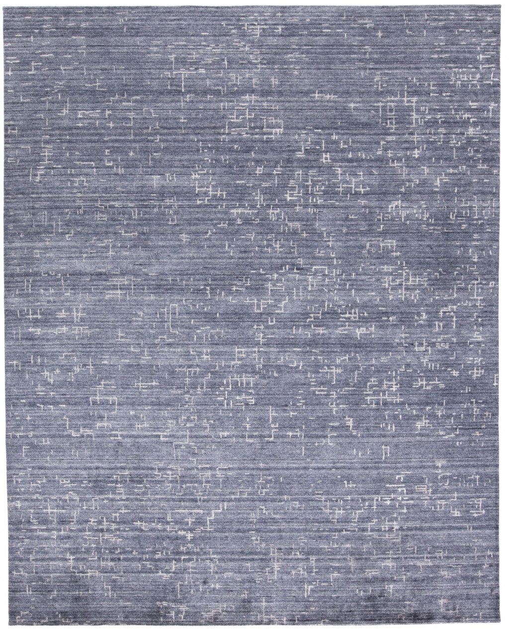 5' X 8' Blue And Ivory Abstract Hand Woven Area Rug-511911-1