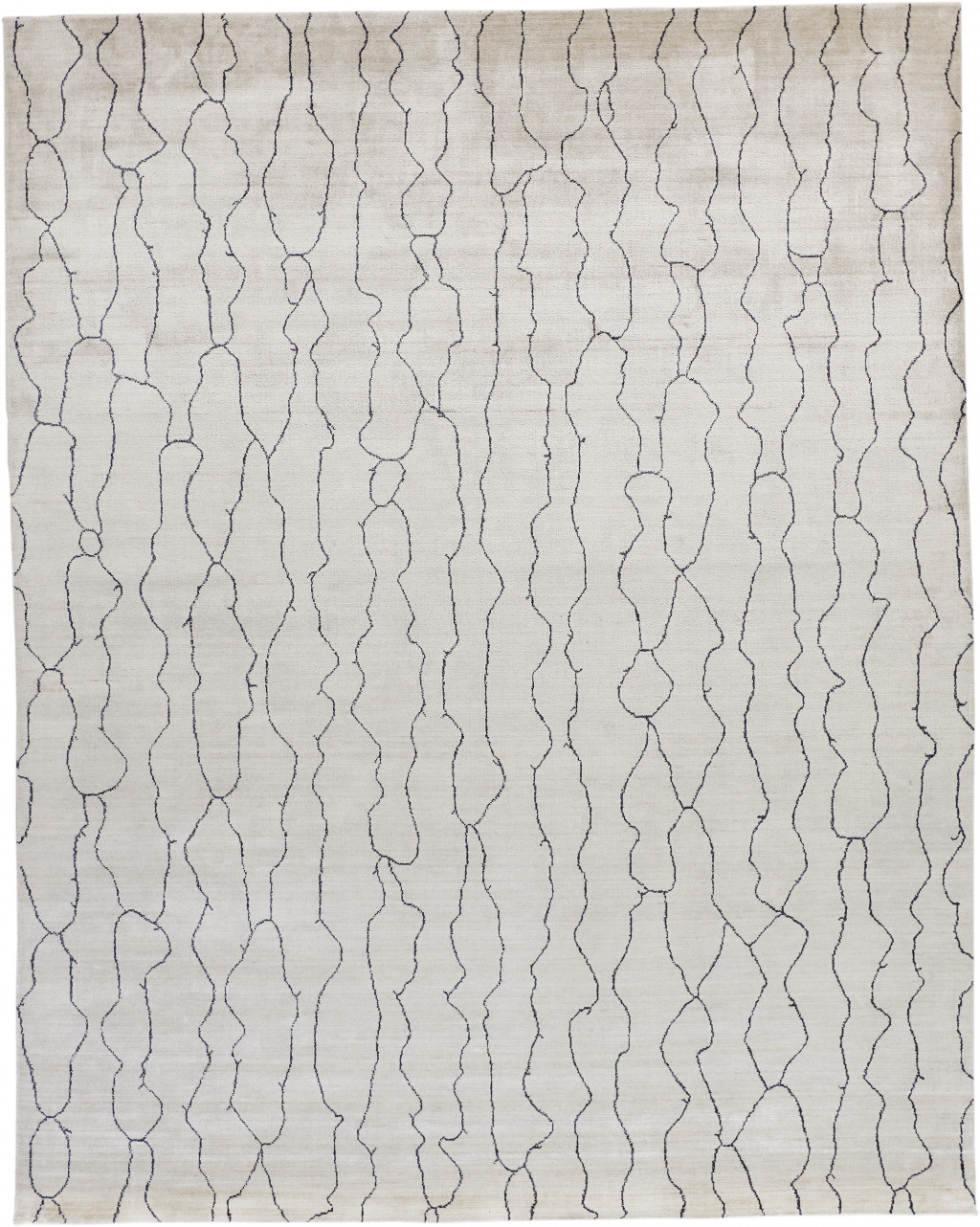 8' X 10' Ivory And Gray Abstract Hand Woven Area Rug-511932-1