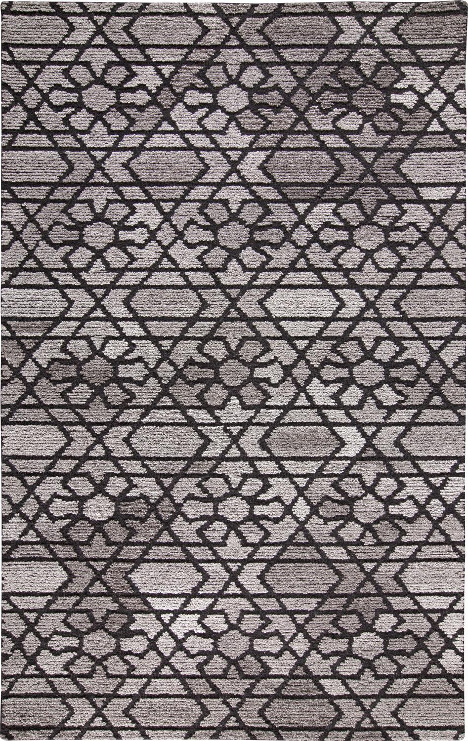 5' X 8' Taupe Black And Gray Wool Paisley Tufted Handmade Area Rug-512005-1