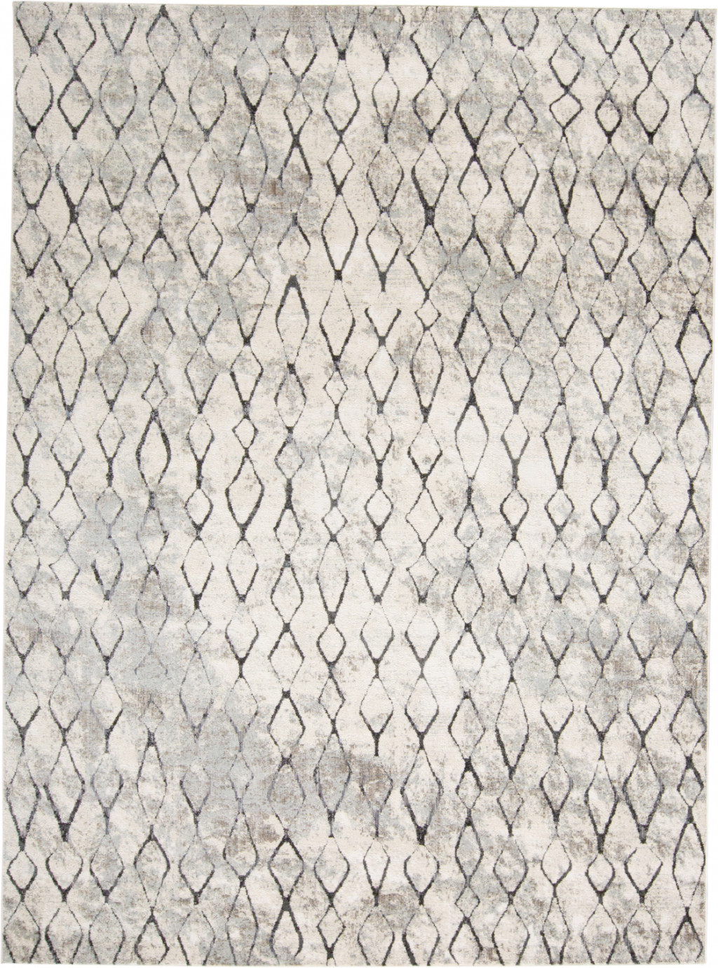 4" X 6" Ivory Gray And Taupe Abstract Stain Resistant Area Rug