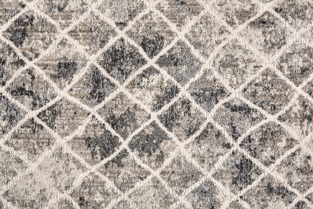4" X 6" Ivory Gray And Taupe Abstract Stain Resistant Area Rug