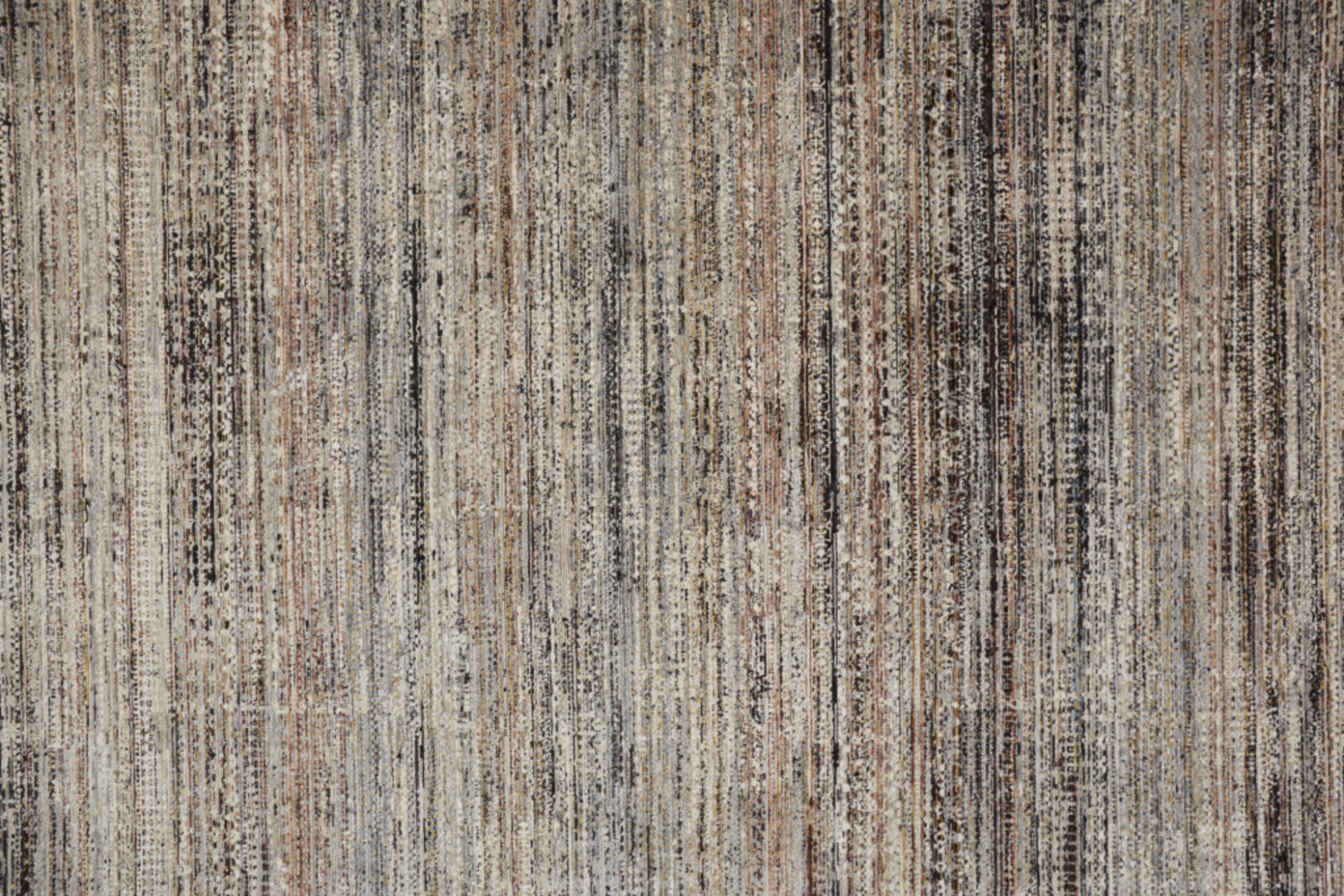 12" Ivory Gray And Black Abstract Distressed Runner Rug With Fringe