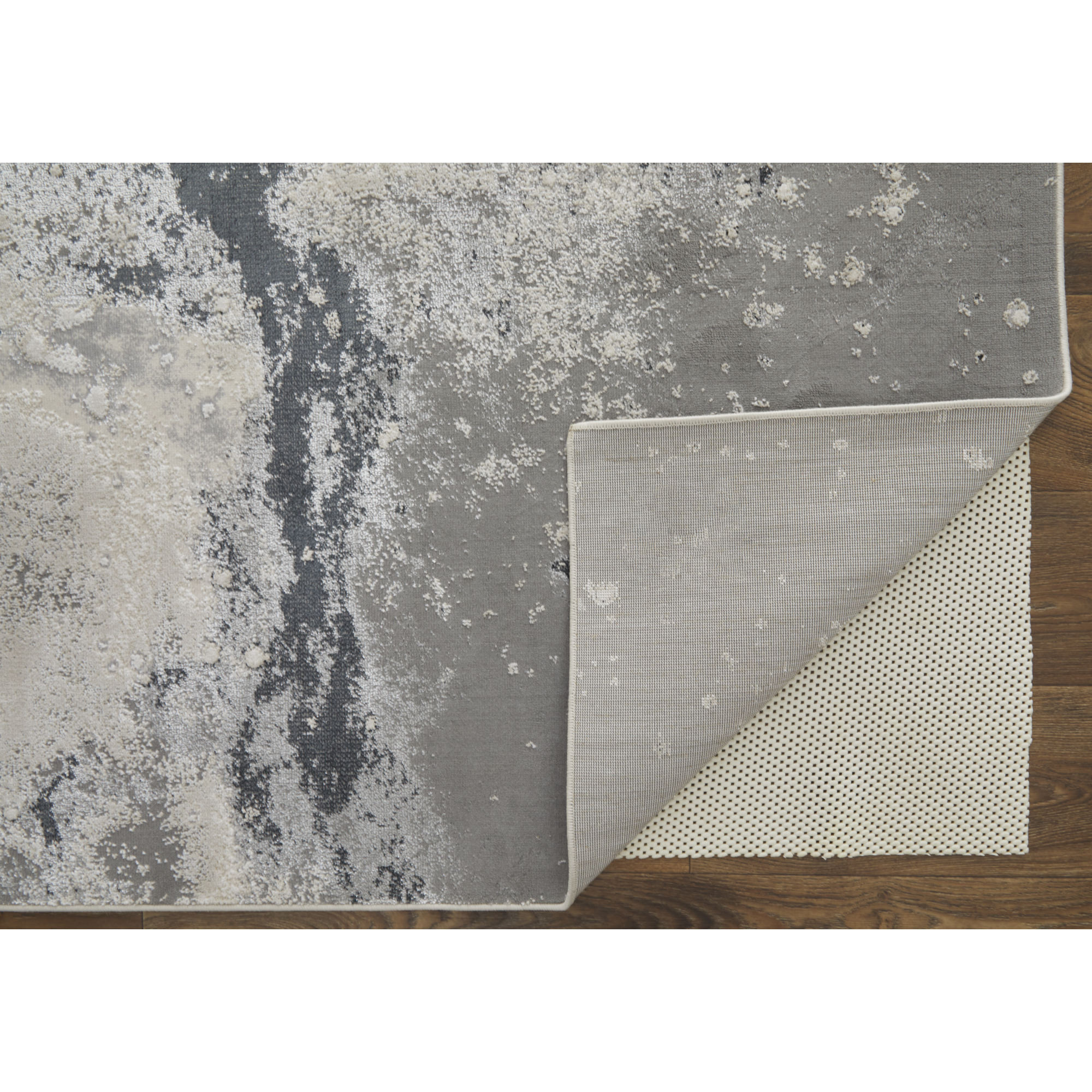 7" X 10" Gray Abstract Area Rug