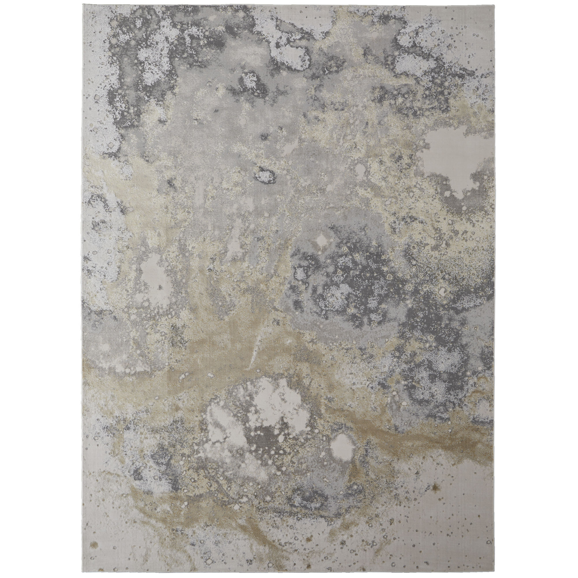 2" X 3" Gray Abstract Area Rug