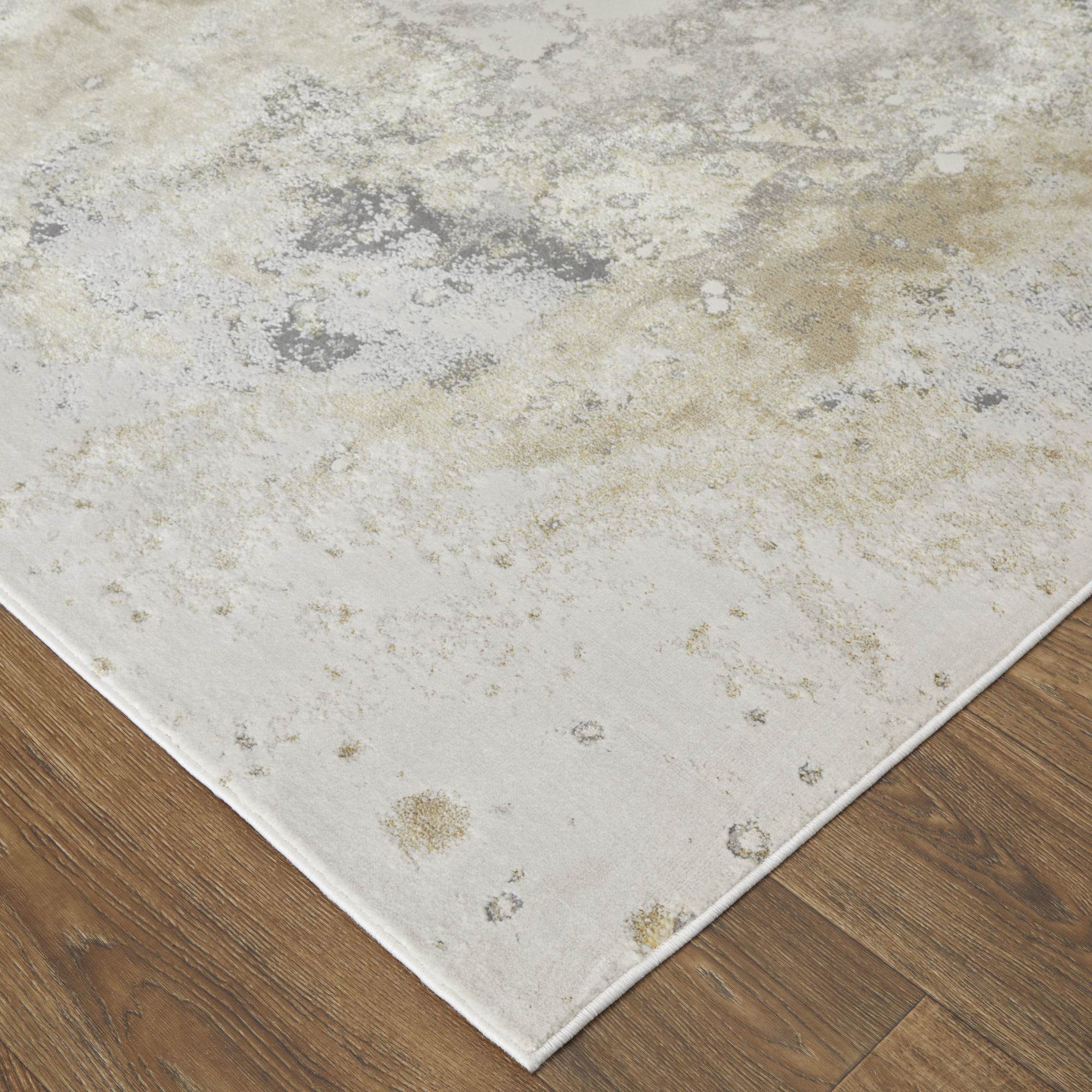 2" X 3" Gray Abstract Area Rug