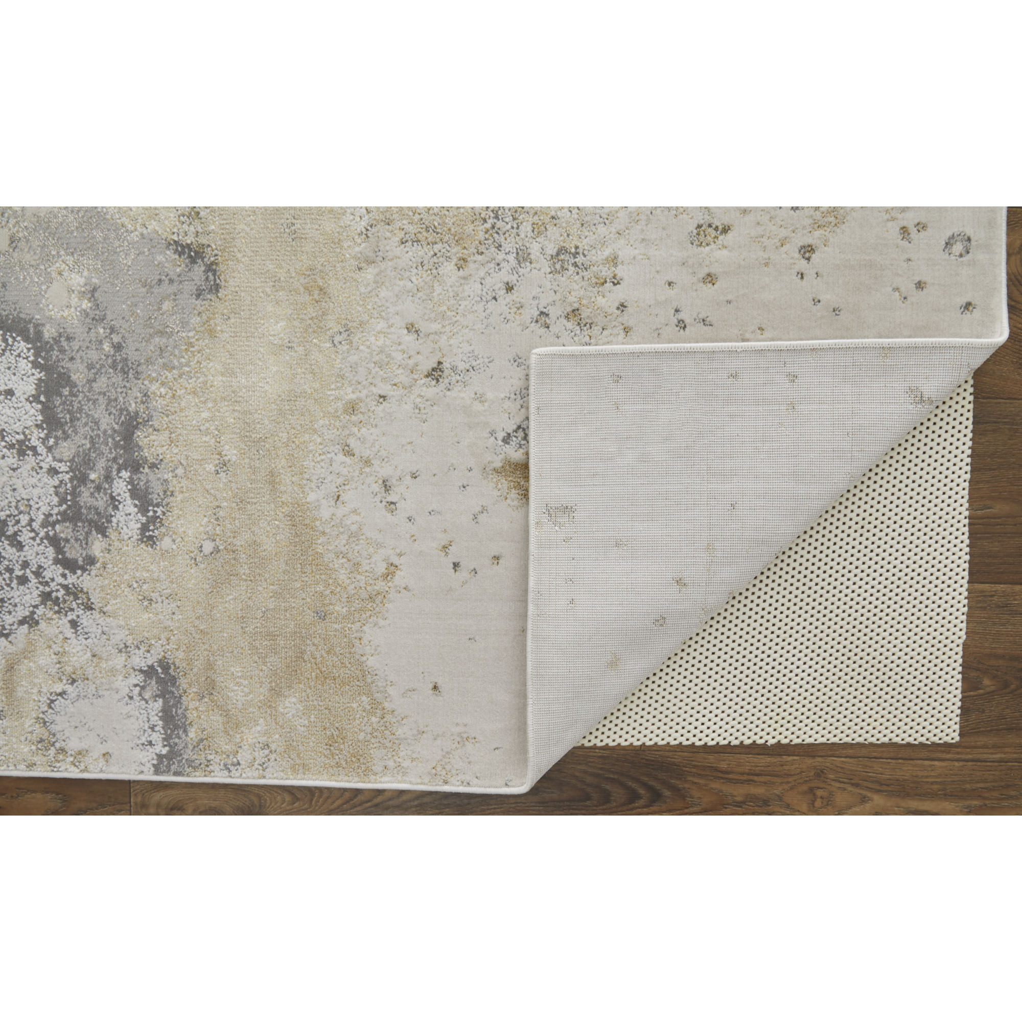 2" X 3" Gray Abstract Area Rug