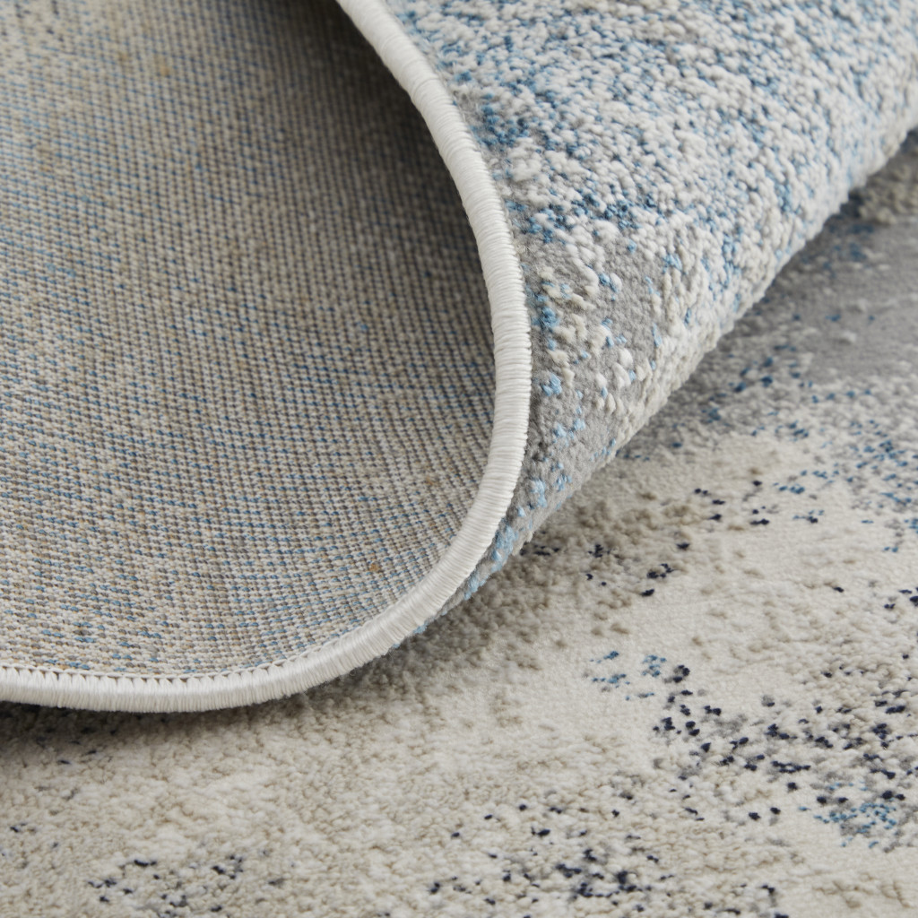 5" X 8" Blue Abstract Area Rug