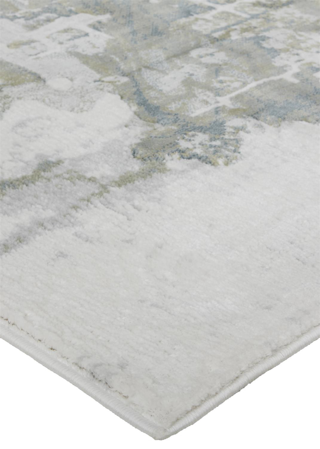 8" X 10" Gray and Ivory Abstract Distressed Non Skid Area Rug