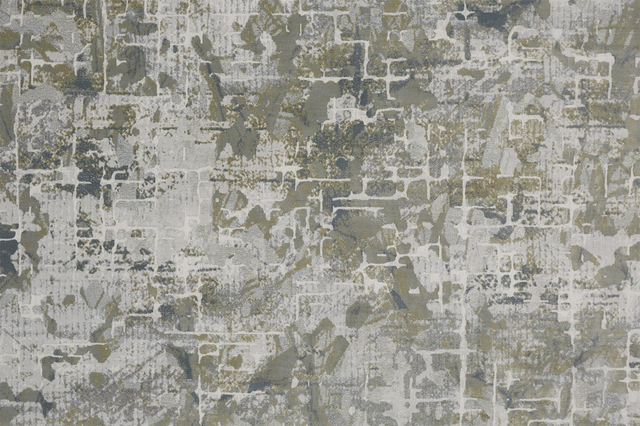 8" X 10" Gray and Ivory Abstract Distressed Non Skid Area Rug