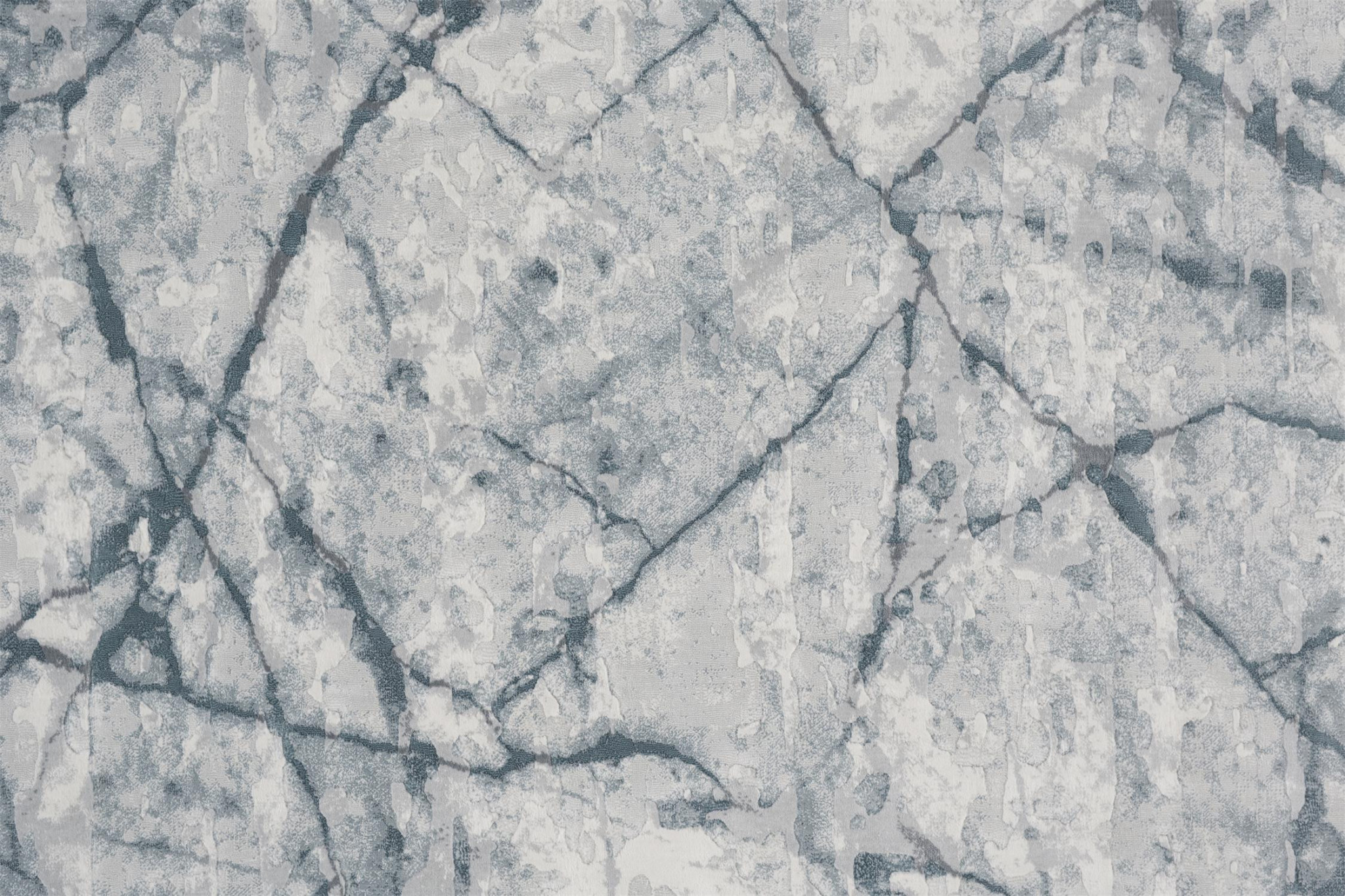 8" X 10" Blue Gray And Ivory Abstract Distressed Stain Resistant Area Rug
