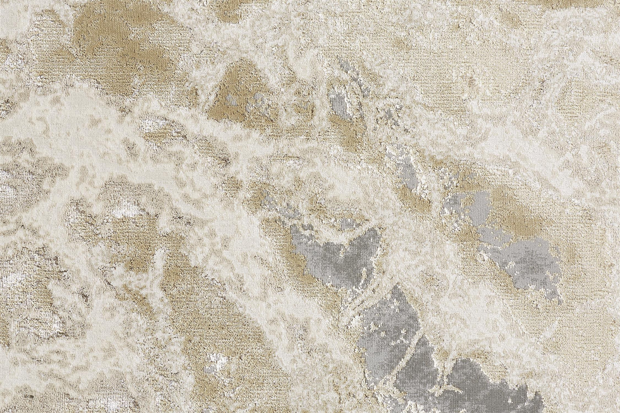 8" X 10" Gray and Ivory Abstract Non Skid Area Rug