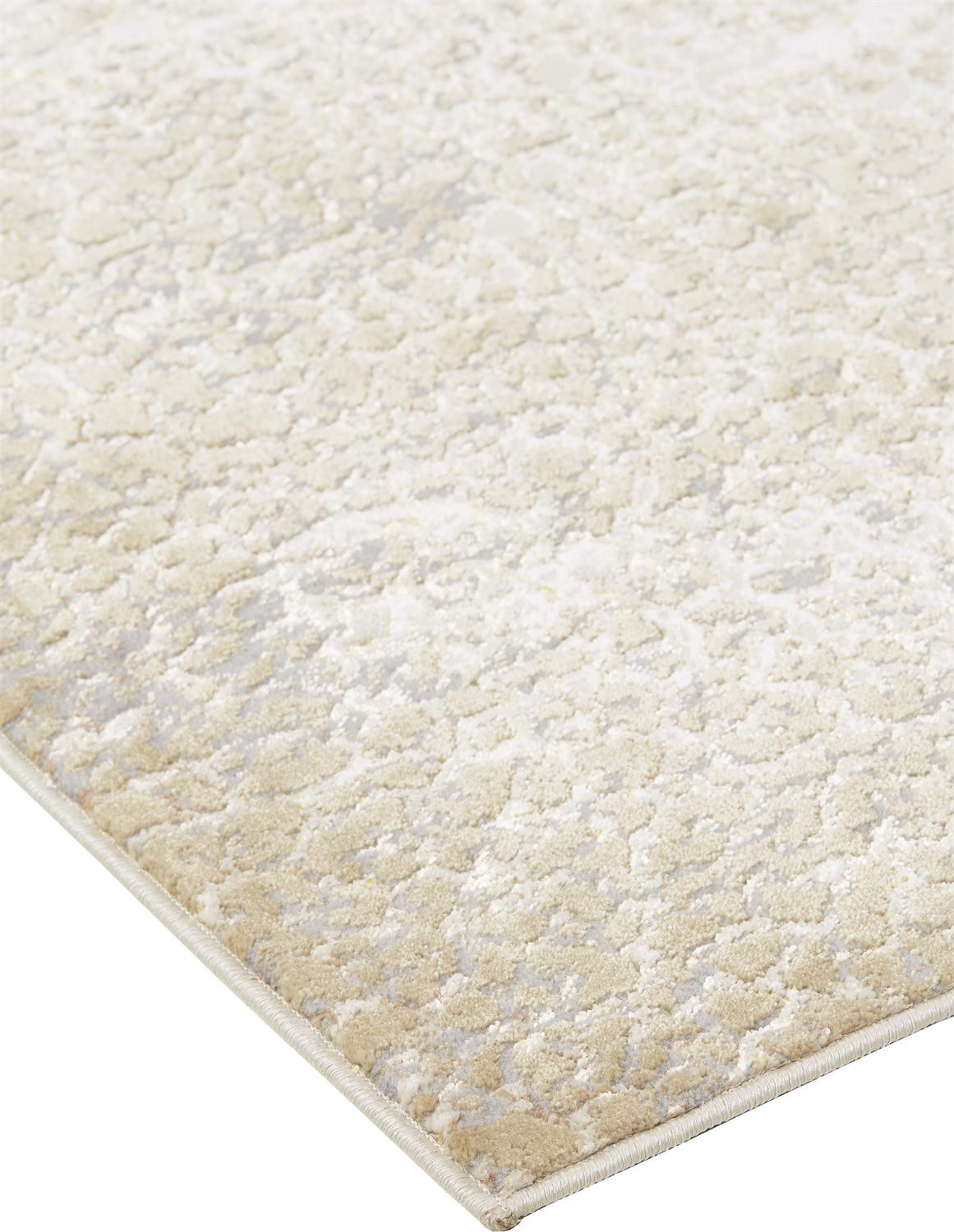 4" X 6" Gray and Ivory Abstract Non Skid Area Rug