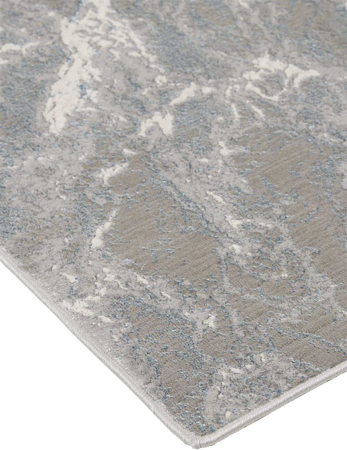 8" X 10" Gray and Ivory Abstract Area Rug