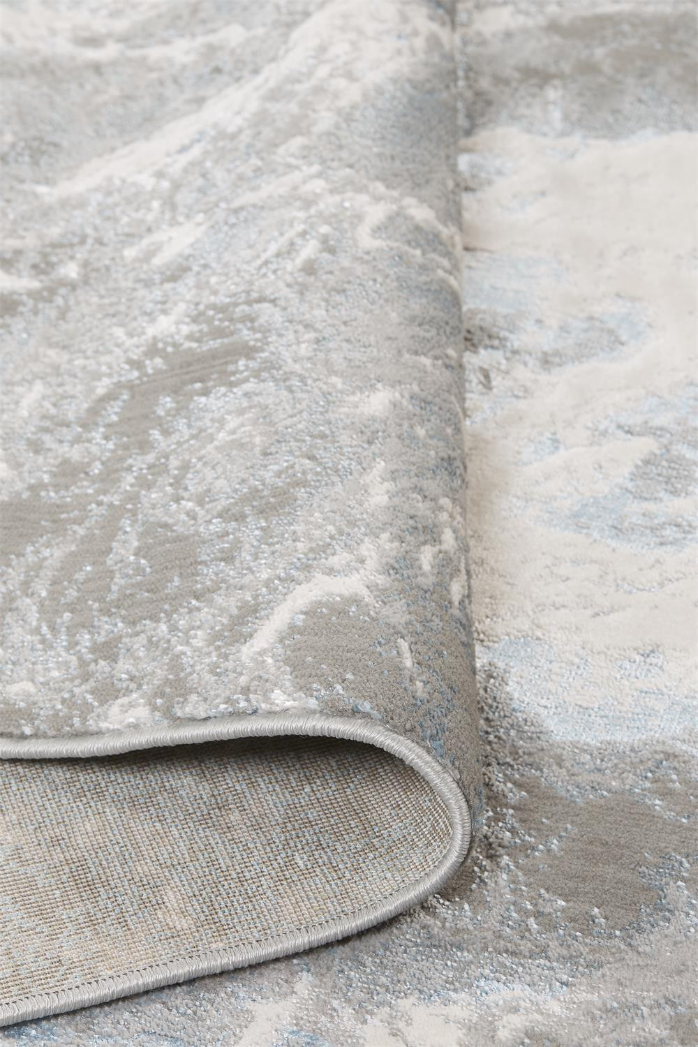 8" X 10" Gray and Ivory Abstract Area Rug