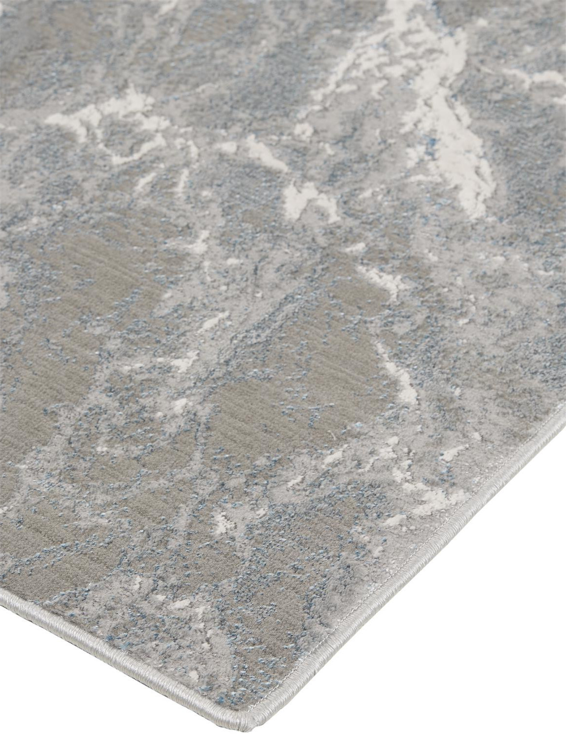 8" X 10" Gray and Ivory Abstract Area Rug