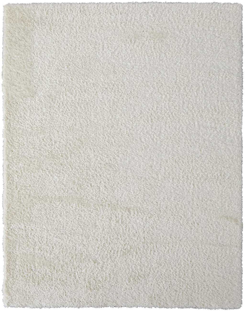 10' X 14' White Shag Power Loom Stain Resistant Area Rug-513445-1