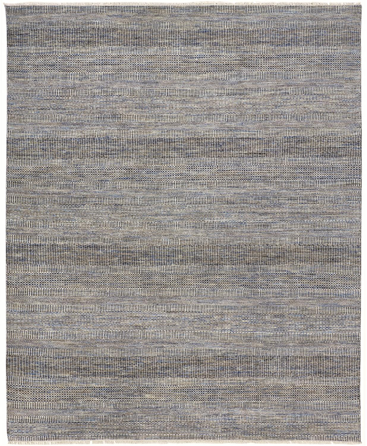 2' X 3' Silver Wool Striped Hand Knotted Area Rug-513869-1