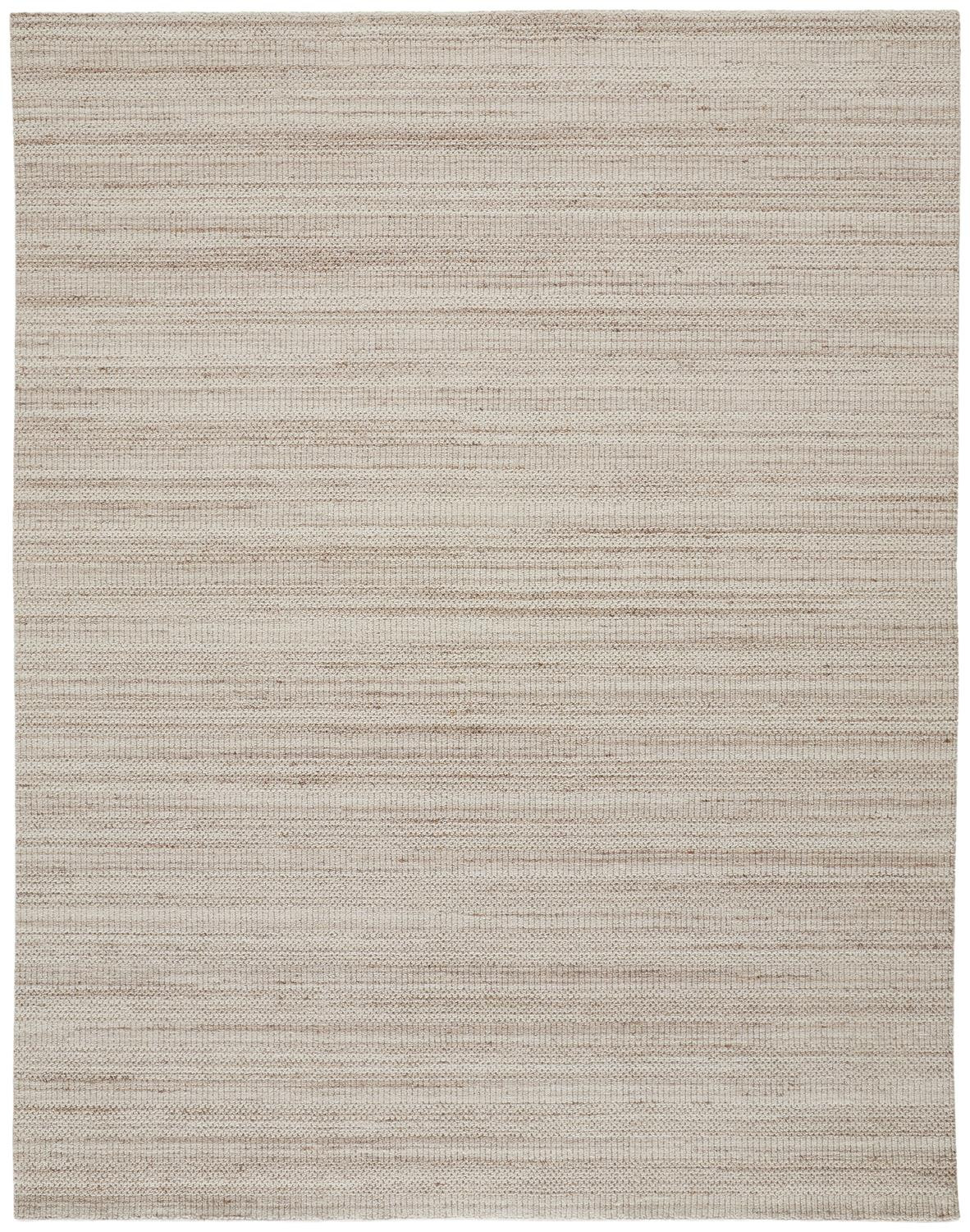 5' X 8' Ivory Wool Hand Woven Stain Resistant Area Rug-514039-1