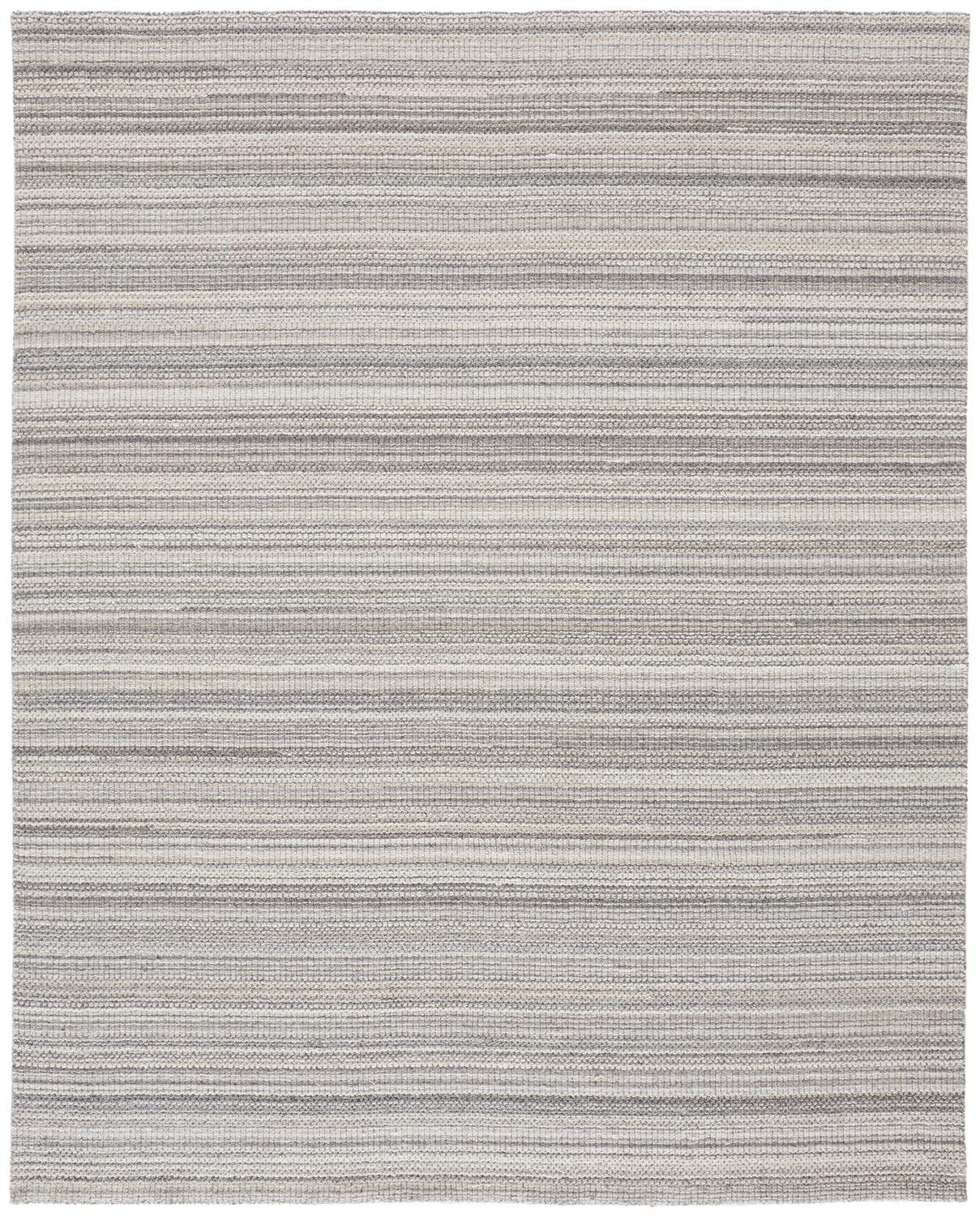 4' X 6' Gray And Taupe Wool Hand Woven Stain Resistant Area Rug-514044-1