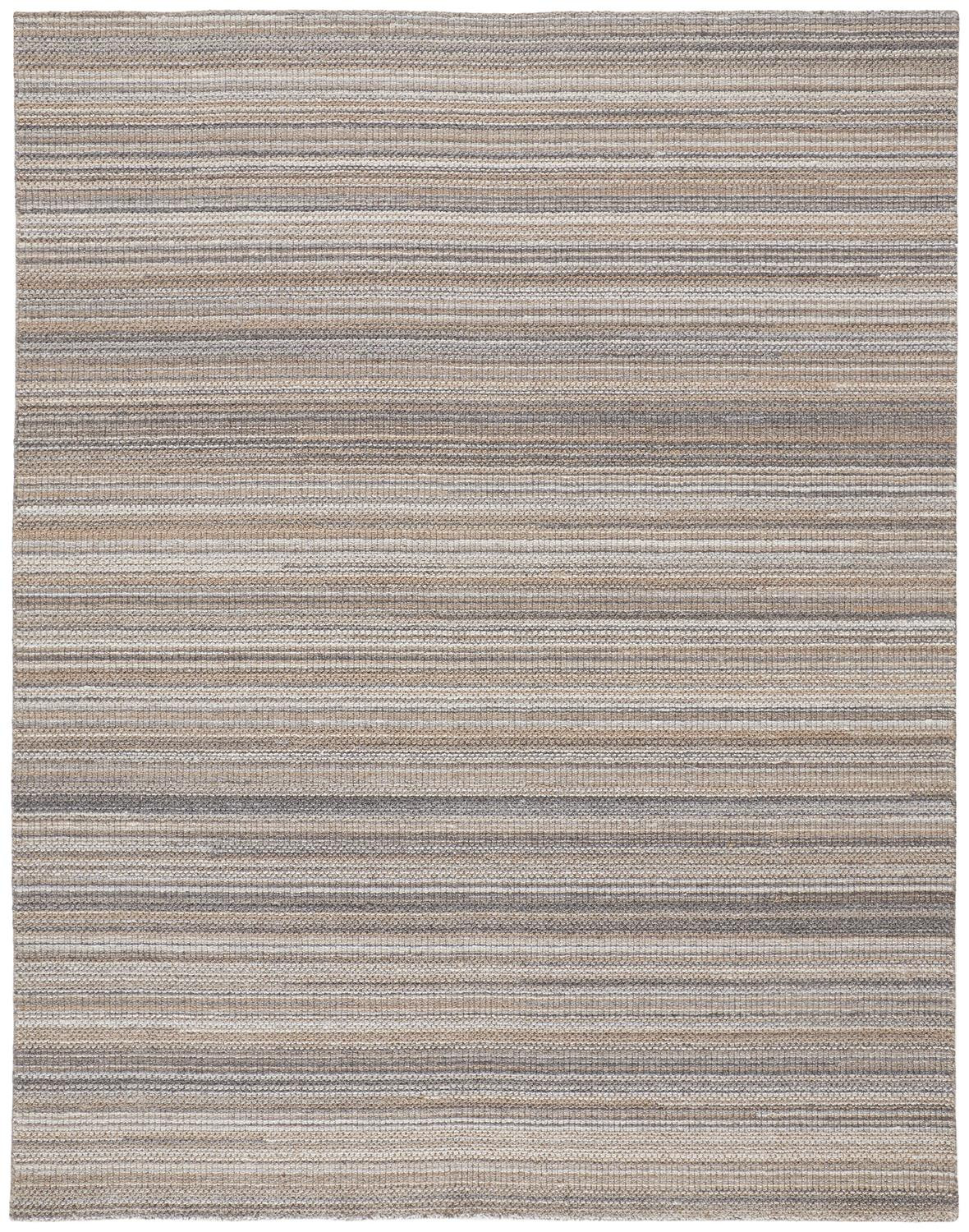 4' X 6' Brown And Taupe Wool Hand Woven Stain Resistant Area Rug-514050-1