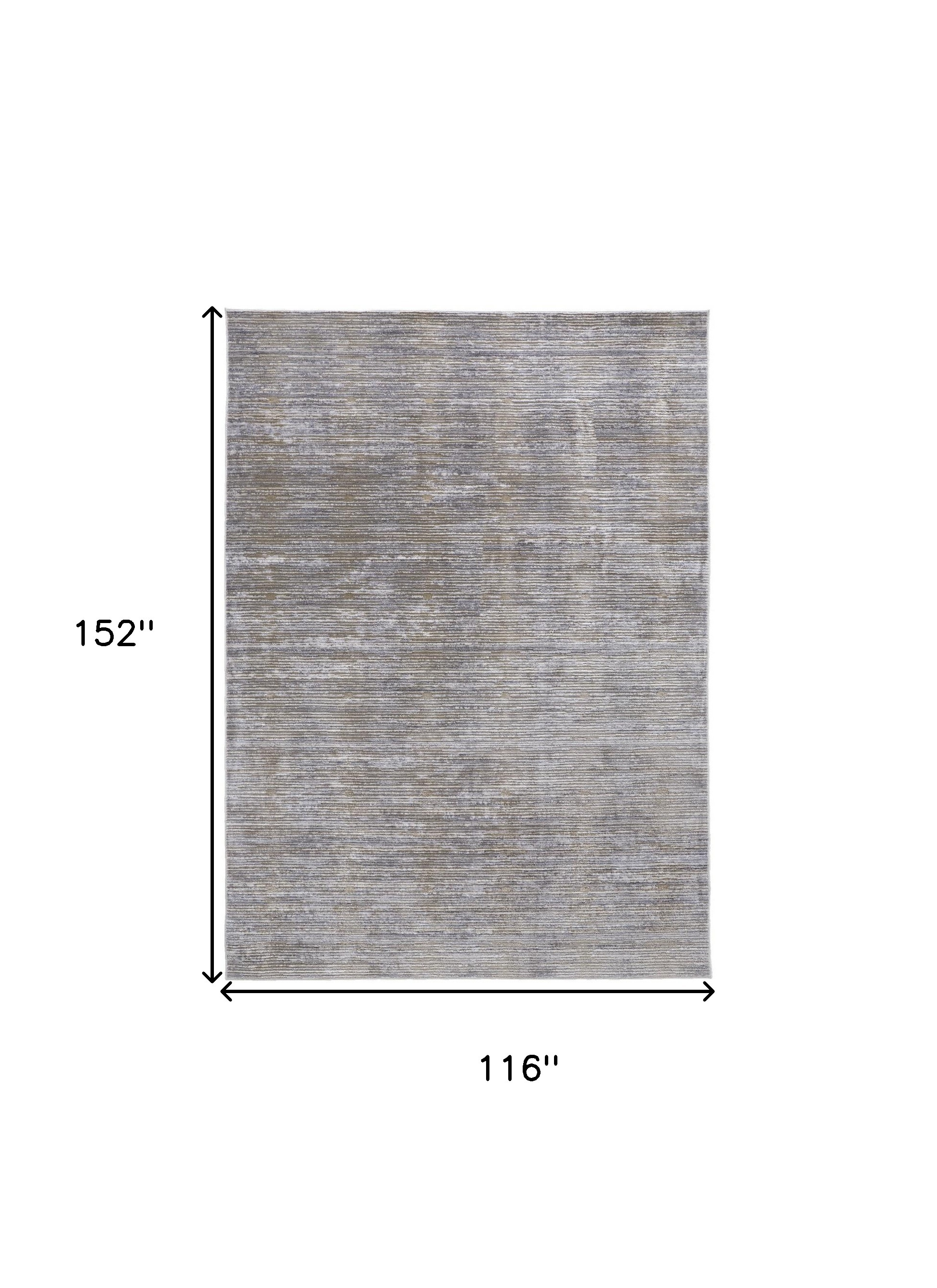 10" X 13" Taupe Silver And Tan Abstract Power Loom Area Rug