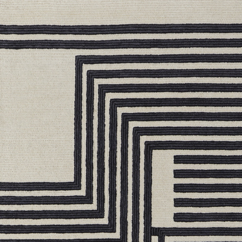 4" X 6" Gray and Black Wool Abstract Hand Tufted Area Rug