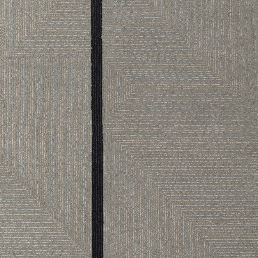 5" X 8" Brown and Black Abstract Geometric Hand Tufted Area Rug
