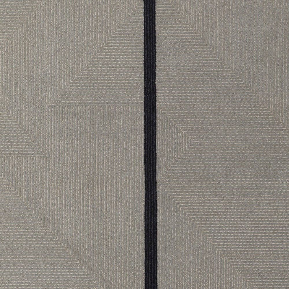 5" X 8" Brown and Black Abstract Geometric Hand Tufted Area Rug