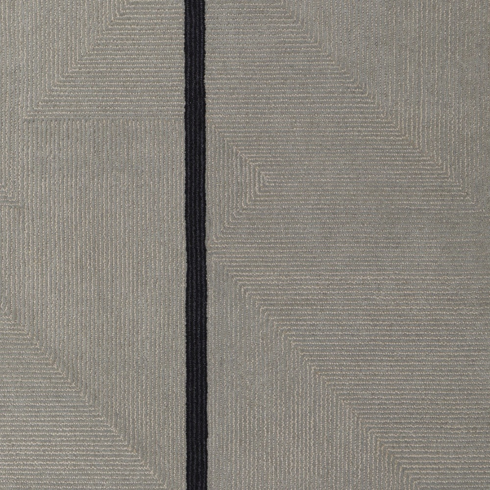2" X 3" Brown and Black Abstract Geometric Hand Tufted Area Rug