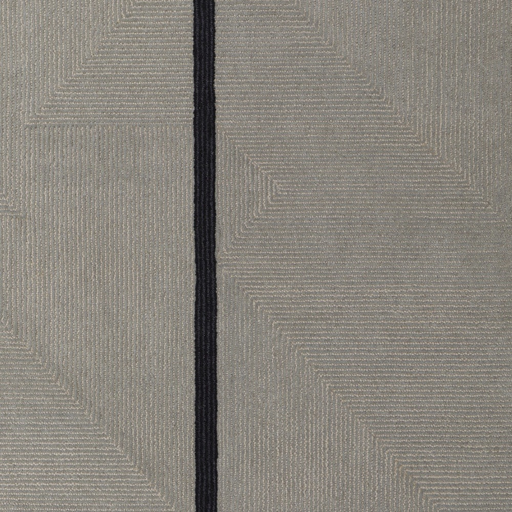 2" X 3" Brown and Black Abstract Geometric Hand Tufted Area Rug